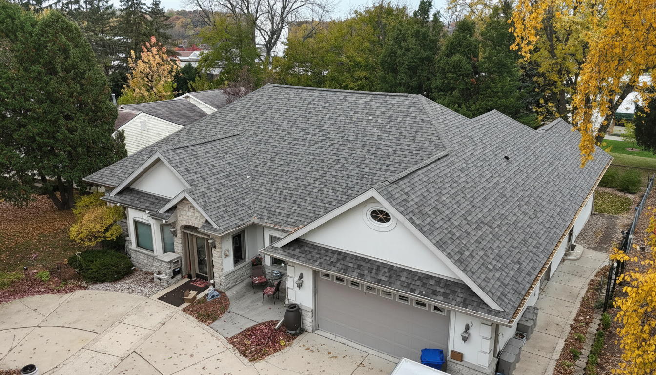 Residential roof replacement by Copus Roofing in Madison WI